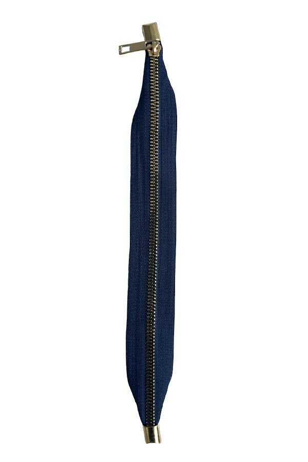 Çanta Fermuarı Dip Kapalı 30 cm Lacivert Sarı Diş