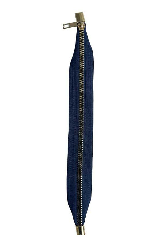 Çanta Fermuarı Dip Kapalı 30 cm Lacivert Sarı Diş