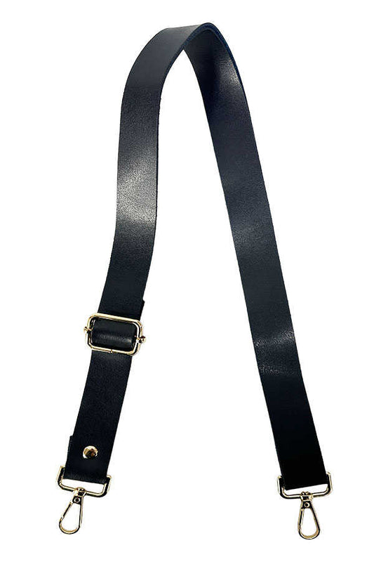 Çanta Sapı Ayarlı Deri 2.5 cm Lacivert Toka Gold