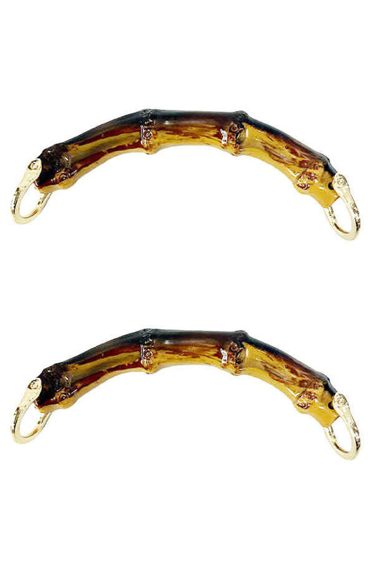 Çanta Sapı Bambu Görünümlü Akrilik Uçları Demirli 14 Cm