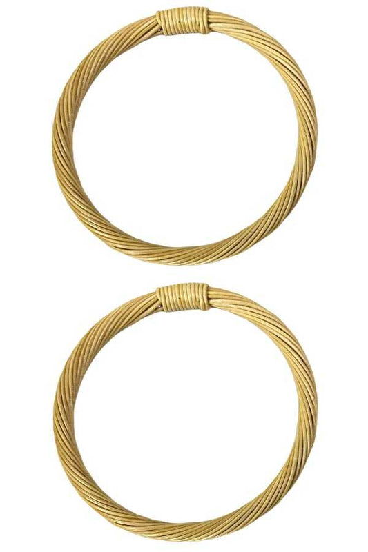 Çanta Sapı Bambu Rattan O Model Krem 17 cm