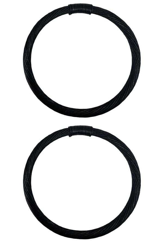 Çanta Sapı Bambu Rattan O Model Siyah 17 cm