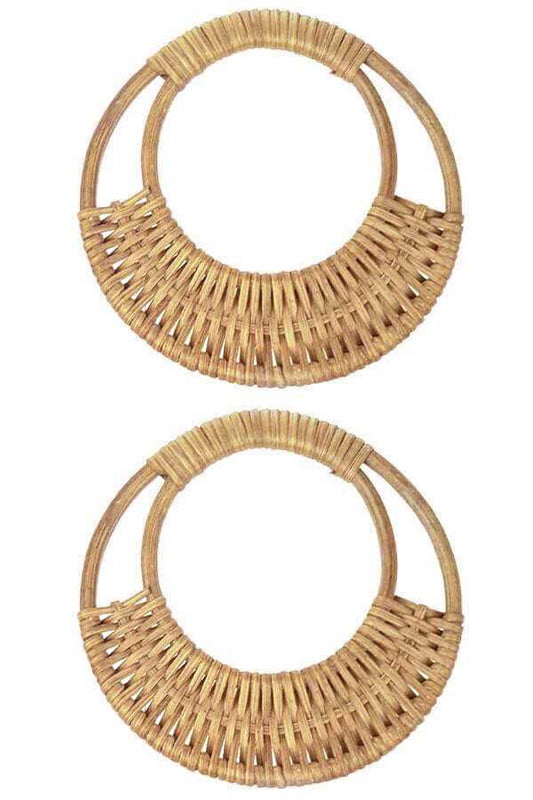 Çanta Sapı Bambu  Ay  Model Bej 17 cm