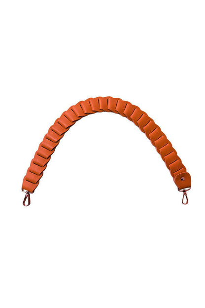 Çanta Sapı Deri Örgülü Turuncu