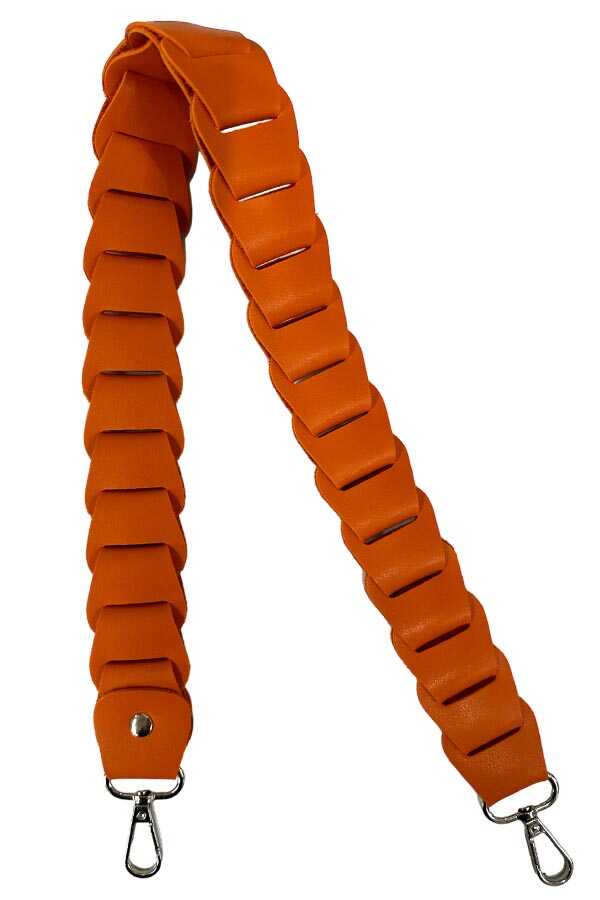 Çanta Sapı Deri Örgülü Turuncu