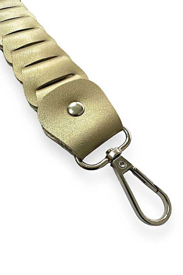 Çanta Sapı Deri Örgülü Gold