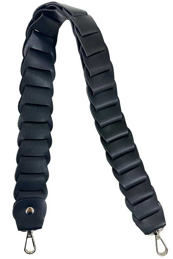 Çanta Sapı Deri Örgülü Siyah