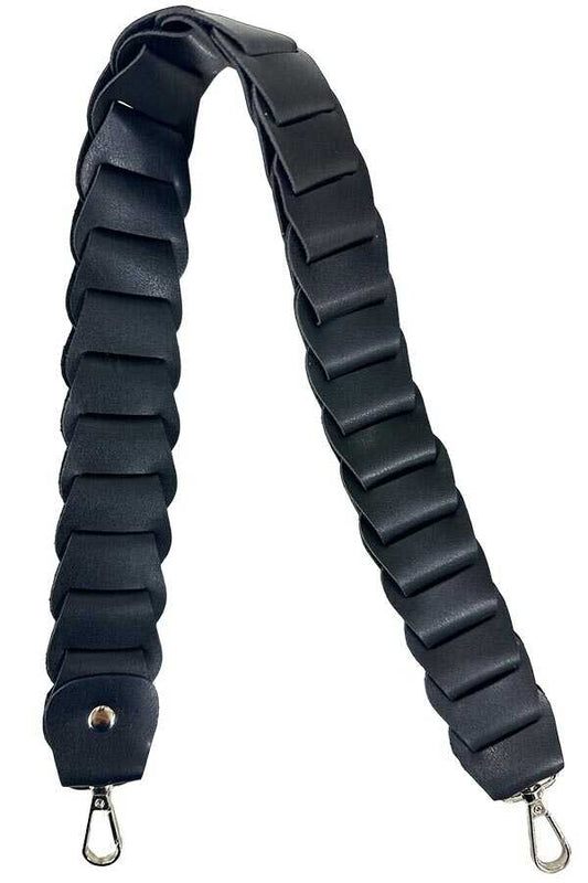 Çanta Sapı Deri Örgülü Siyah