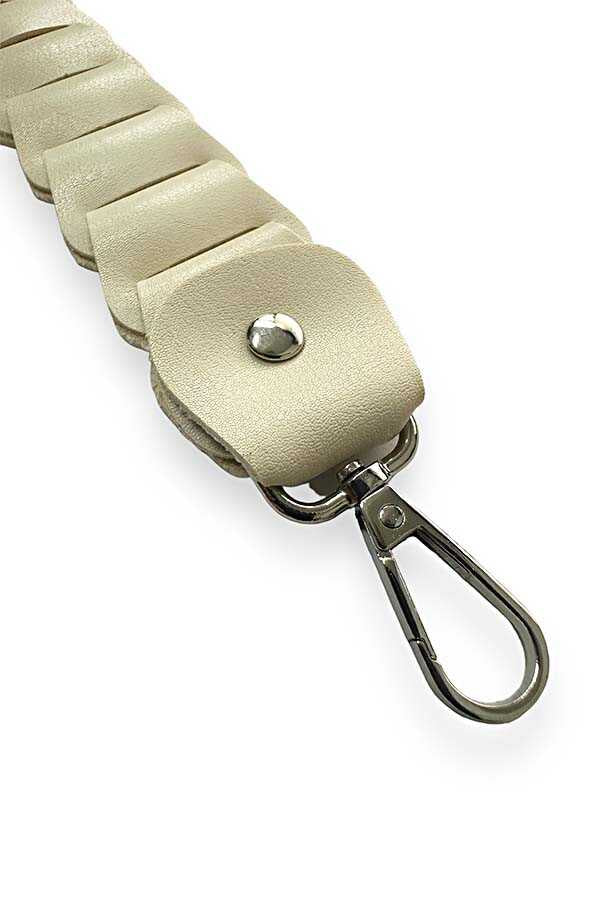 Çanta Sapı Deri Örgülü Krem