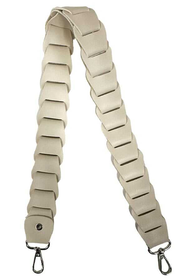 Çanta Sapı Deri Örgülü Krem