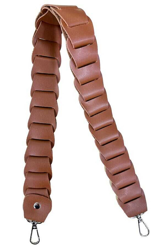 Çanta Sapı Deri Örgülü Taba