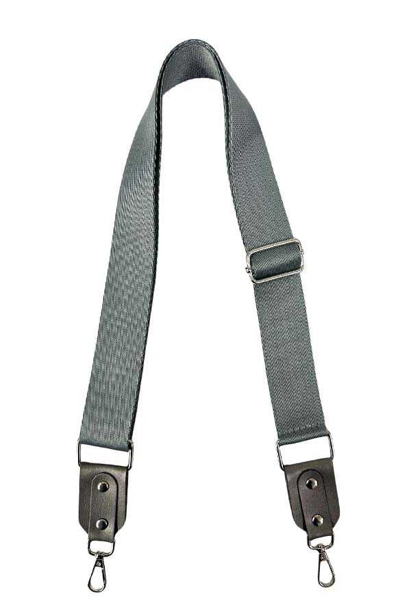 Çanta Sapı Ayarlanabilir Askı Palaska Deri Başlıklı Gri