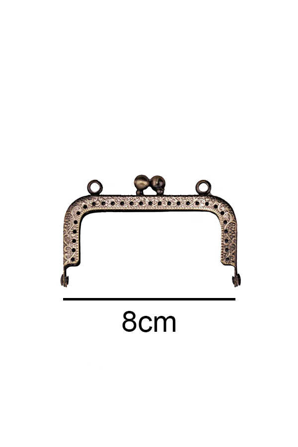 Çanta ve Cüzdan Klips Dikdörtgen Antik 8.50 cm