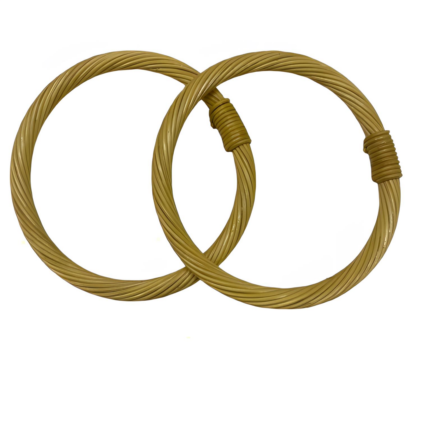 Çanta Sapı Bambu Rattan O Model Krem 14 cm