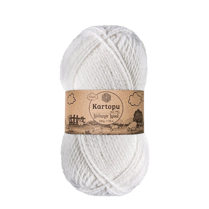 Kartopu Melange Wool K010 Beyaz