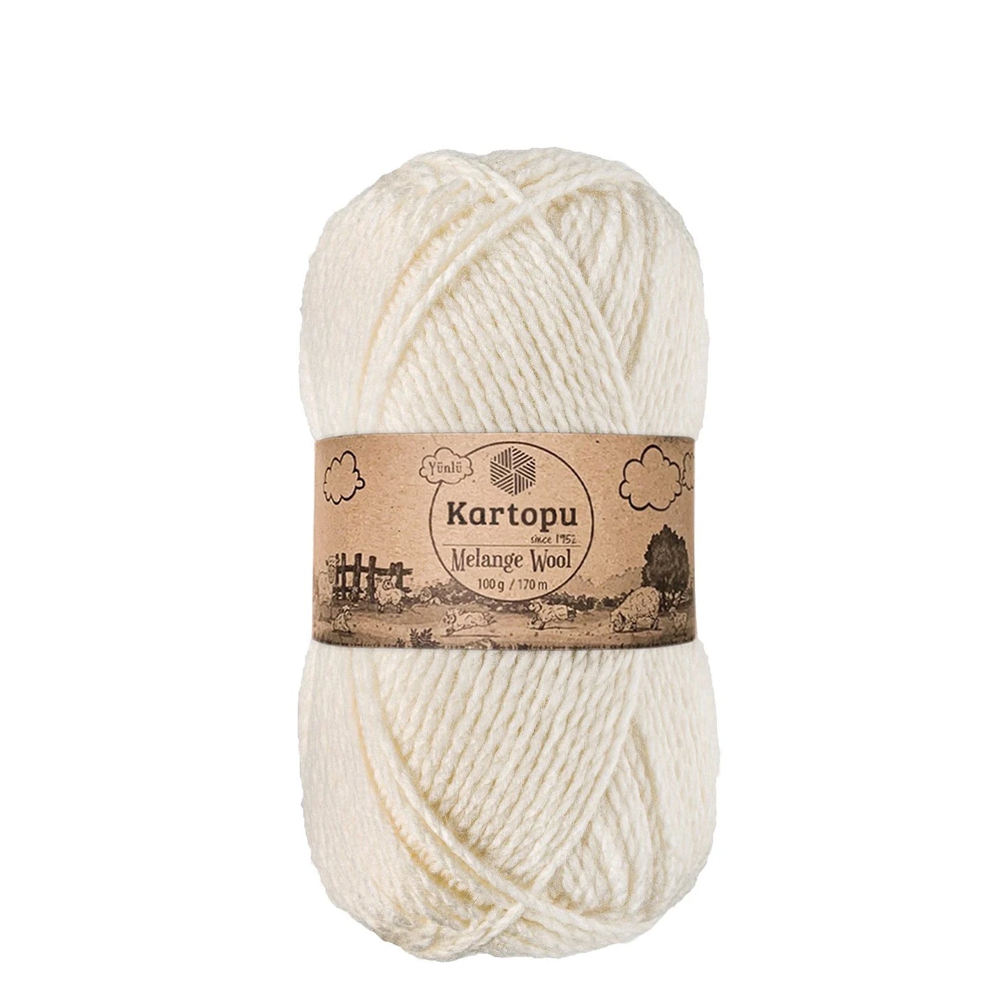 Kartopu Melange Wool K013 Açık Krem