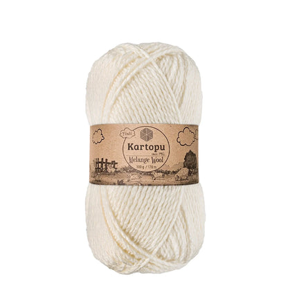 Kartopu Melange Wool K013 Açık Krem