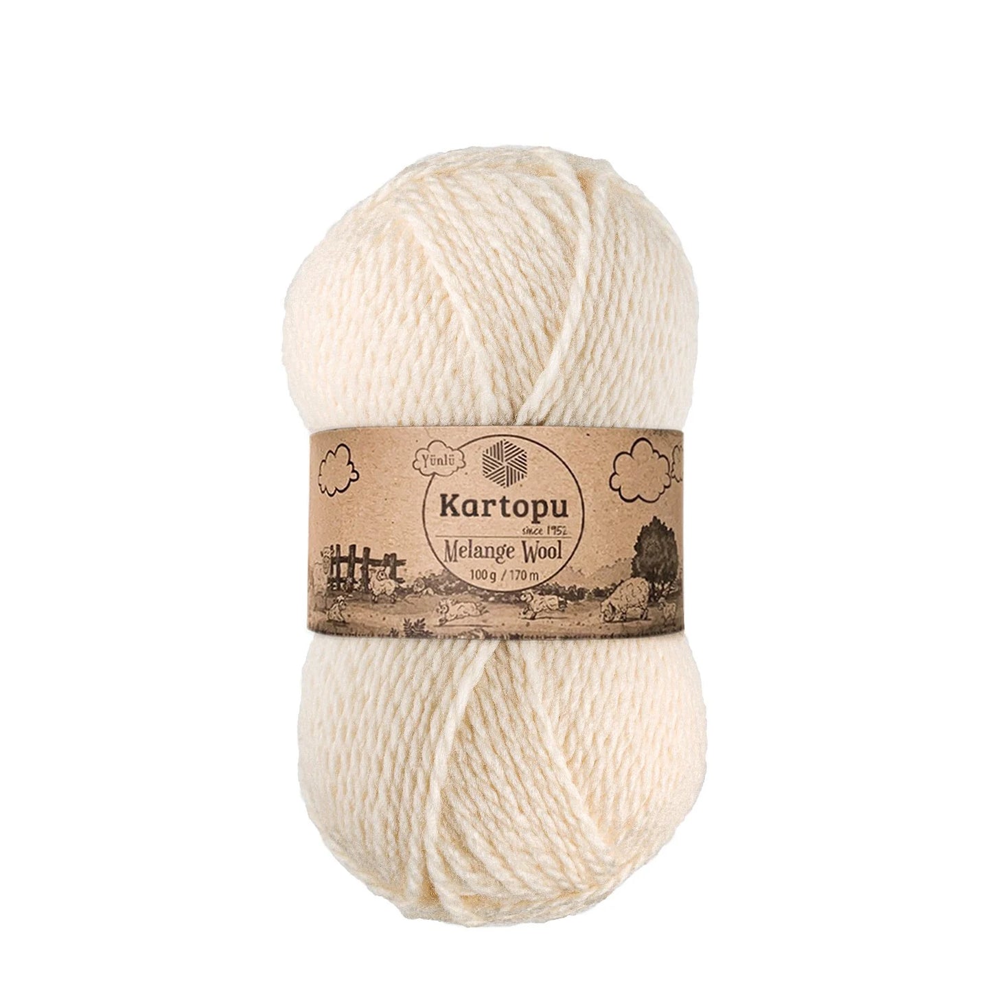Kartopu Melange Wool K025 Krem