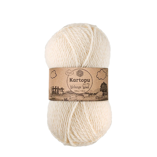 Kartopu Melange Wool K025 Krem