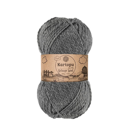 Kartopu Melange Wool K1002 Koyu Gri