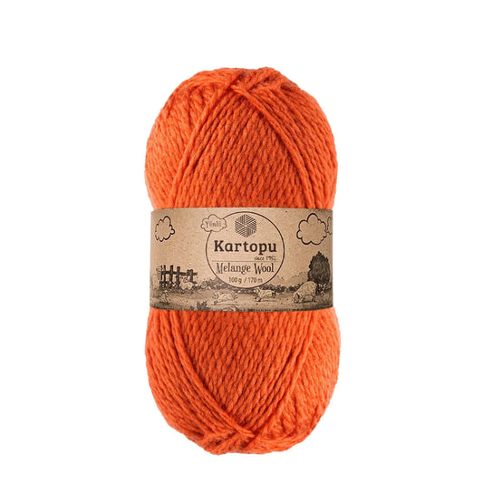 Kartopu Melange Wool K1210 Turuncu