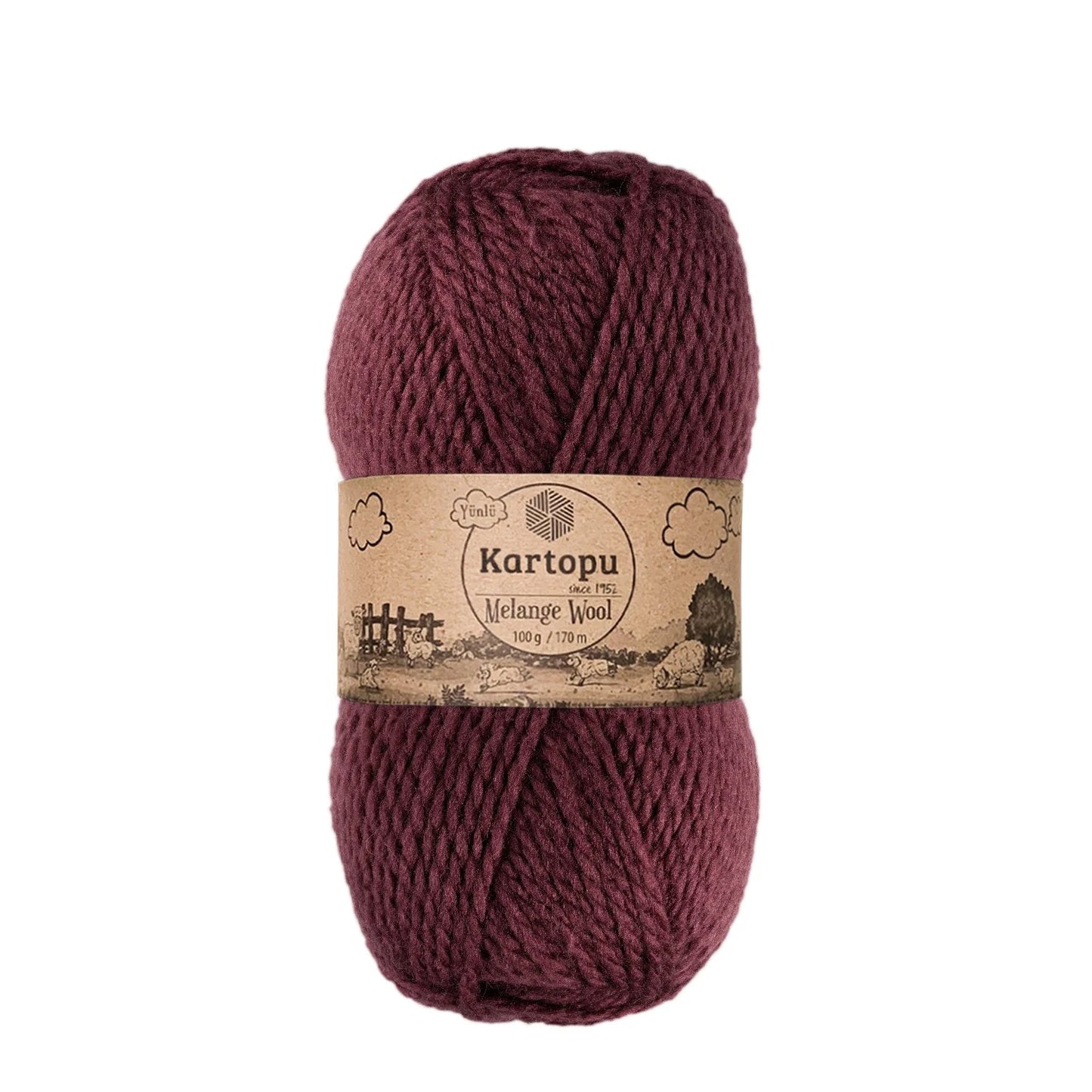 Kartopu Melange Wool K1707 Mürdüm