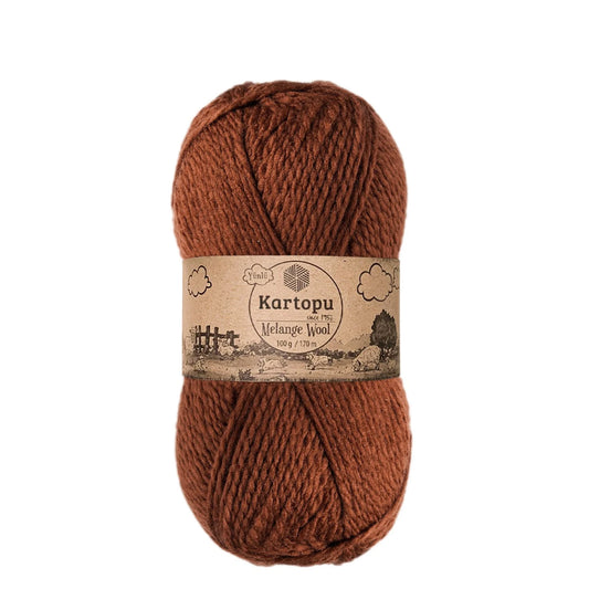 Kartopu Melange Wool K1892 Acı Kahve
