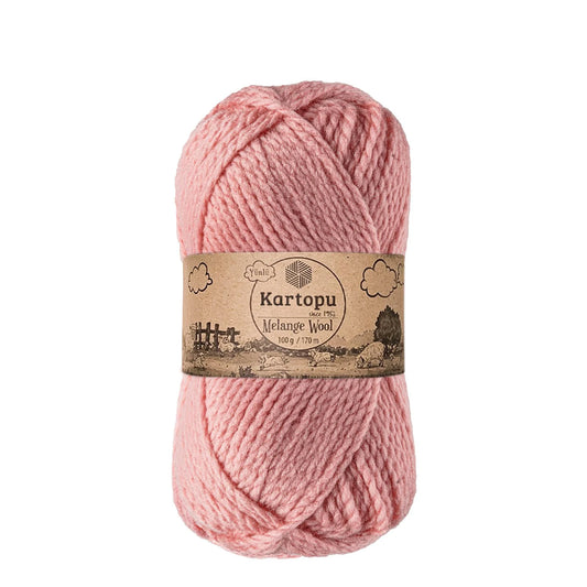 Kartopu Melange Wool K2116 Pembe
