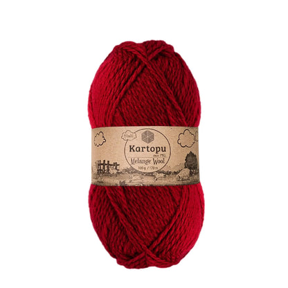 Kartopu Melange Wool K2117 Koyu Kırmızı