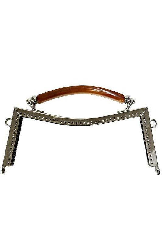 Metal Çanta Sapı Akrilik Tutmalı Nikel 25x10 cm