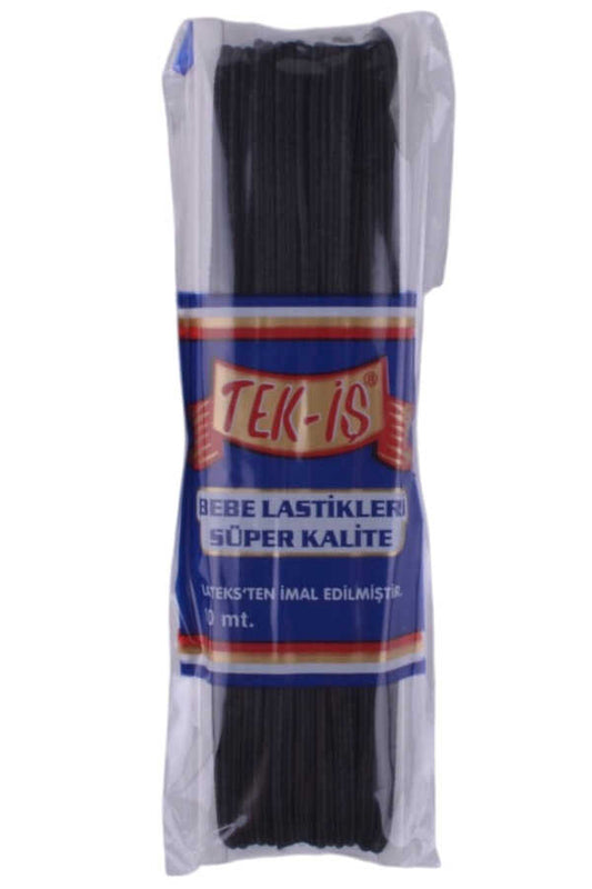 Tek-İş Bebe Lastik Siyah 10 Mt