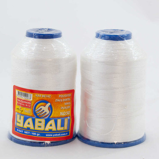 Yabalı Dantel İpliği 6 Kat No:50 Kar Beyaz