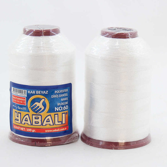 Yabalı Dantel İpliği 4 Kat No:60 Kar Beyazı