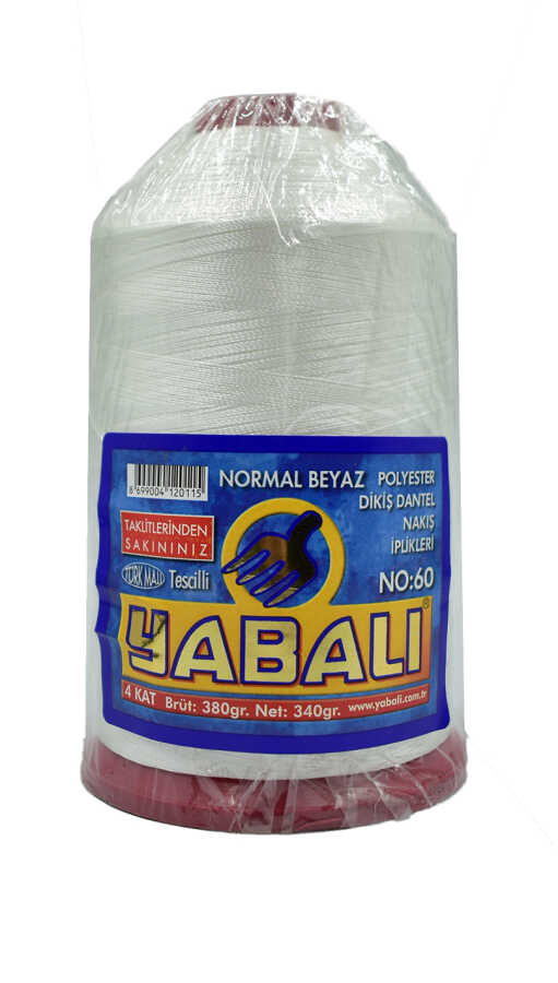Yabalı Dantel İpliği 4 Kat No:60 Normal Beyaz
